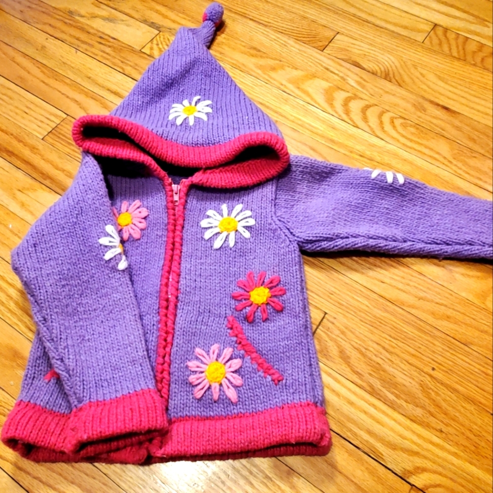 Girls hand knit jacket